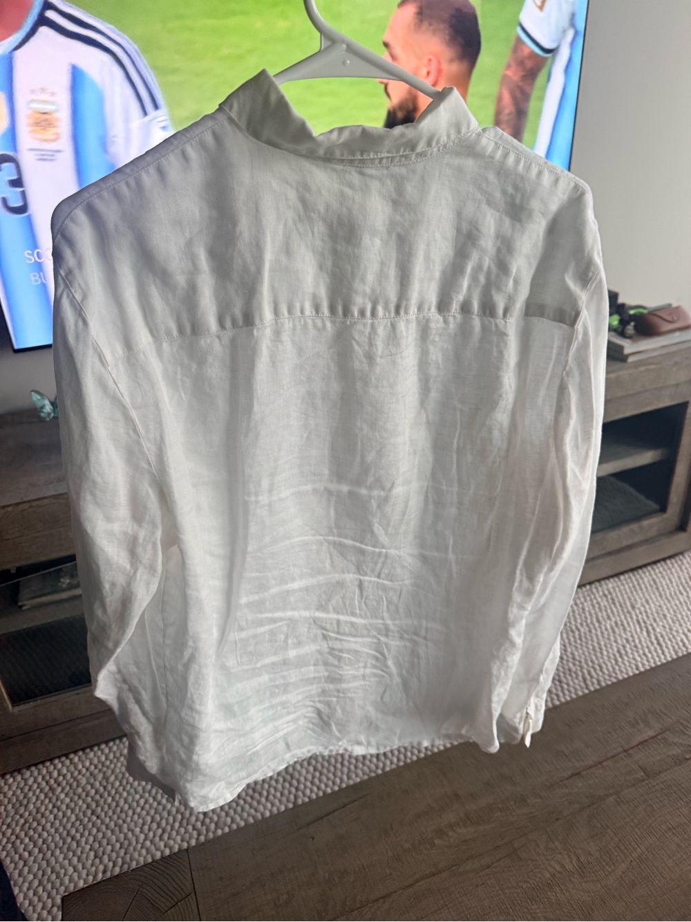 James Perse White Linen Button-Up Shirt - Picture 3 of 3